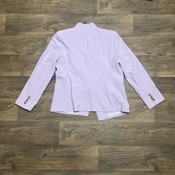 New Ann Taylor Cutaway Blazer Bi-Stretch Soft Violet Lavender Purple Size 14 NWT